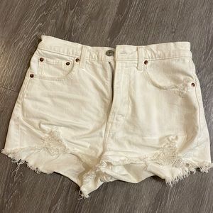 Abercrombie Mom high rise jean shorts, size 16